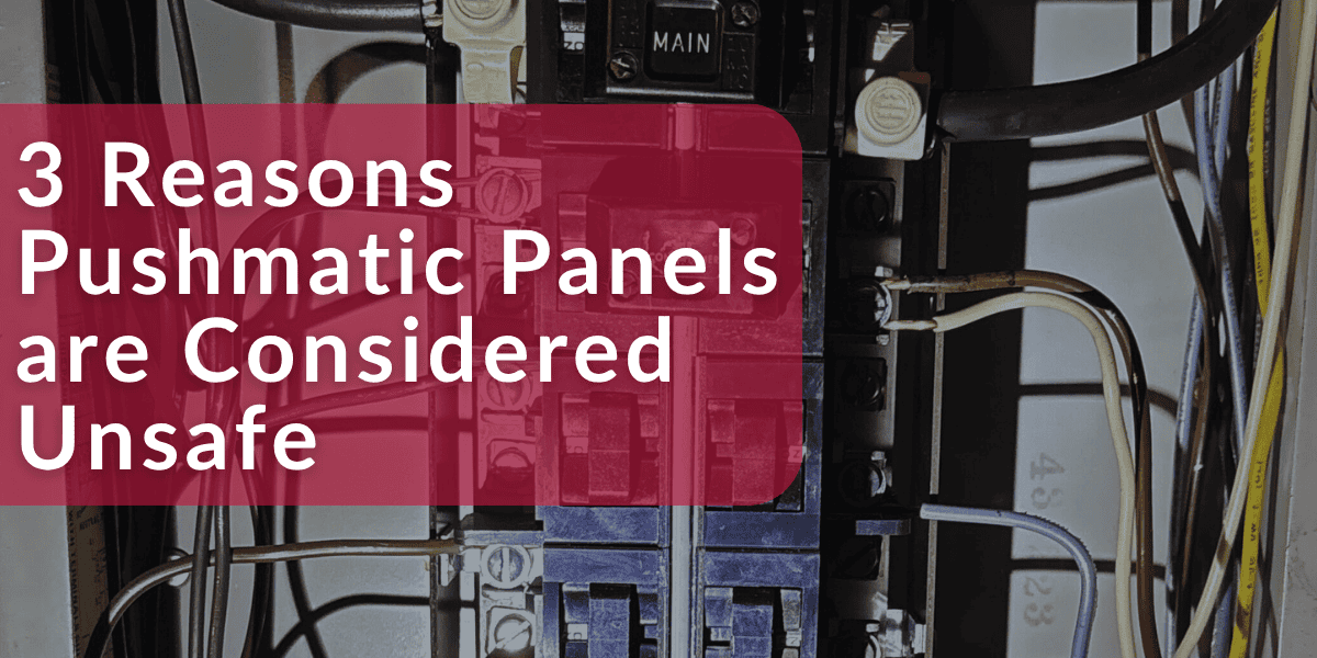 Pushmatic panel found in Integra customer home with a label in a red text box that reads 