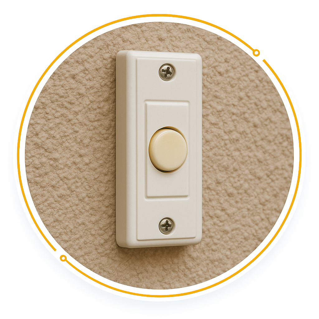 Doorbell in Gold Circle