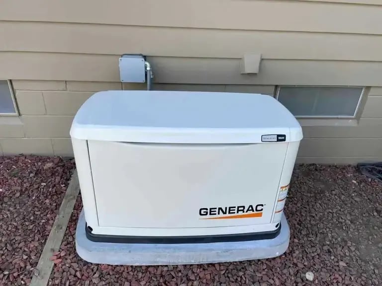 Generac generator outside of a house