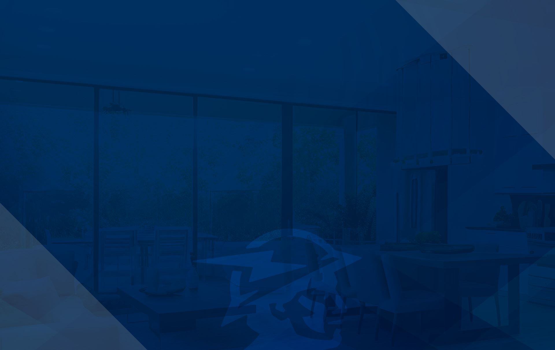 Integra Customer's home with dark blue overlay and integra logo